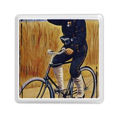 Policeman On Bicycle Memory Card Reader (square) by vintage2030