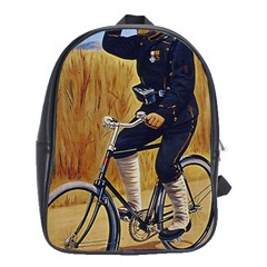 Policeman On Bicycle School Bag (xl) by vintage2030