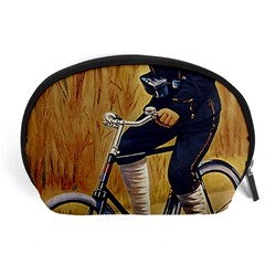 Policeman On Bicycle Accessory Pouch (large) by vintage2030