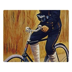 Policeman On Bicycle Double Sided Flano Blanket (large)  by vintage2030