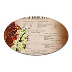 Letter Floral Oval Magnet Front