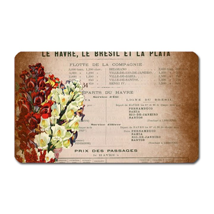 Letter Floral Magnet (Rectangular)