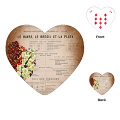 Letter Floral Playing Cards (heart)  by vintage2030