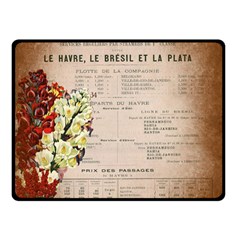 Letter Floral Double Sided Fleece Blanket (small)  by vintage2030