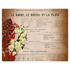 Letter Floral Double Sided Flano Blanket (medium)  by vintage2030