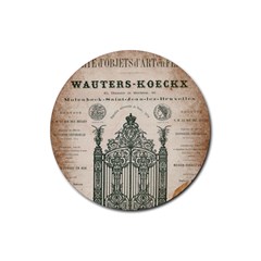 Building News Rubber Coaster (round)  by vintage2030