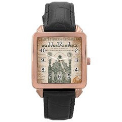 Building News Rose Gold Leather Watch  by vintage2030