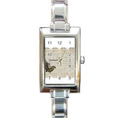 Tag Bird Rectangle Italian Charm Watch