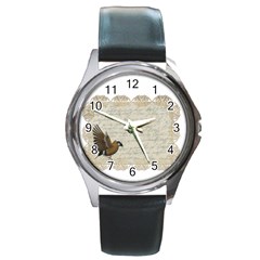 Tag Bird Round Metal Watch