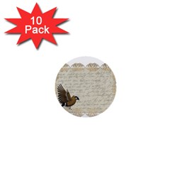 Tag Bird 1  Mini Buttons (10 Pack)  by vintage2030