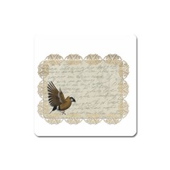 Tag Bird Square Magnet by vintage2030