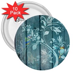 Green Tree 3  Buttons (10 Pack) 