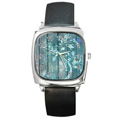 Green Tree Square Metal Watch by vintage2030