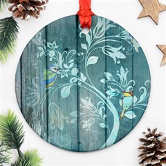 Green Tree Round Ornament (two Sides) by vintage2030