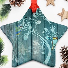 Green Tree Star Ornament (two Sides) by vintage2030