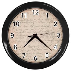 Letter Wall Clock (black) by vintage2030