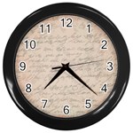 Letter Wall Clock (Black) Front