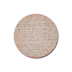 Letter Rubber Round Coaster (4 Pack)  by vintage2030