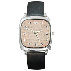 Letter Square Metal Watch