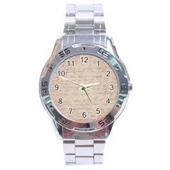 Letter Stainless Steel Analogue Watch