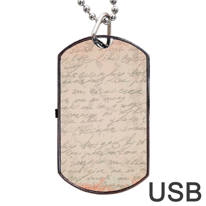 Letter Dog Tag USB Flash (Two Sides)