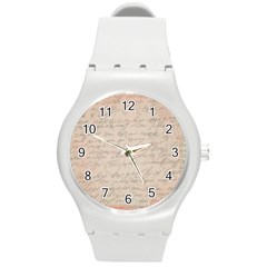 Letter Round Plastic Sport Watch (m)