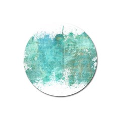 Splash Teal Magnet 3  (round) by vintage2030