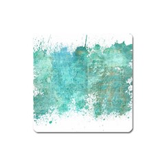 Splash Teal Square Magnet