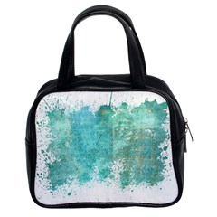 Splash Teal Classic Handbag (two Sides) by vintage2030