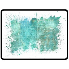 Splash Teal Fleece Blanket (large)  by vintage2030