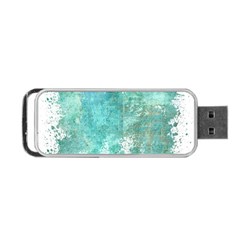 Splash Teal Portable Usb Flash (two Sides) by vintage2030