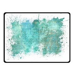 Splash Teal Double Sided Fleece Blanket (small)  by vintage2030