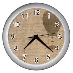 Letter Balloon Wall Clock (Silver)