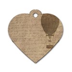 Letter Balloon Dog Tag Heart (Two Sides) Front