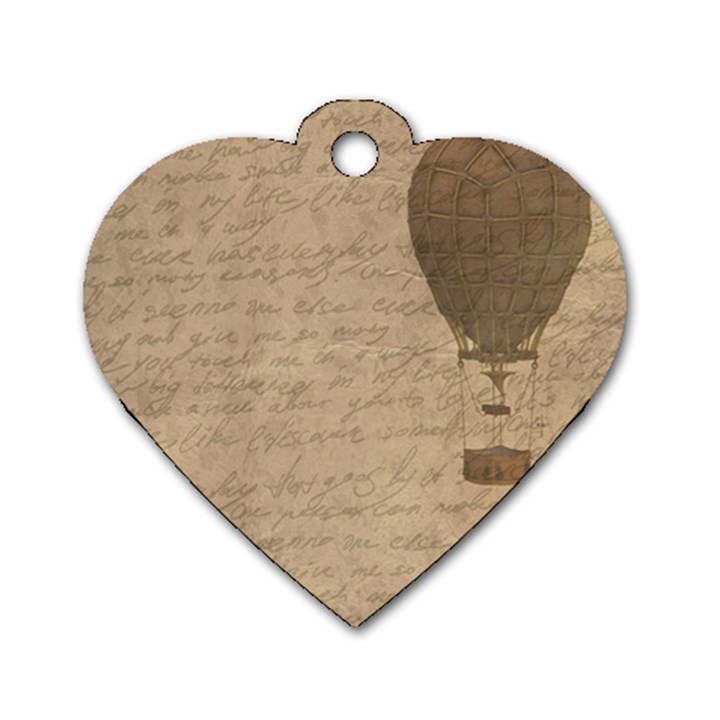 Letter Balloon Dog Tag Heart (Two Sides)