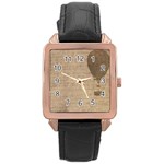 Letter Balloon Rose Gold Leather Watch  Front