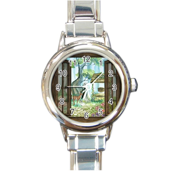 Town 1660349 1280 Round Italian Charm Watch