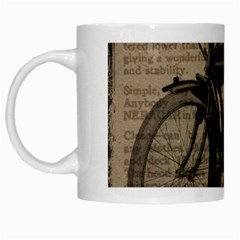 Bicycle Letter White Mugs by vintage2030