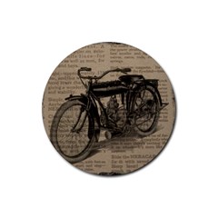 Bicycle Letter Rubber Round Coaster (4 Pack)  by vintage2030