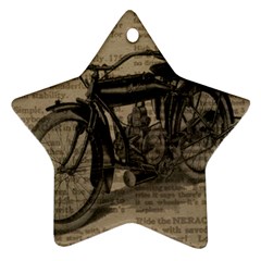 Bicycle Letter Star Ornament (two Sides)