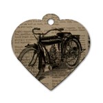 Bicycle Letter Dog Tag Heart (Two Sides) Front