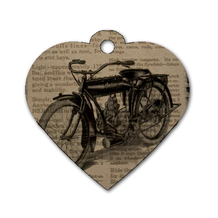 Bicycle Letter Dog Tag Heart (Two Sides)