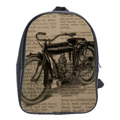 Bicycle Letter School Bag (large)