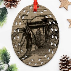 Bicycle Letter Ornament (oval Filigree) by vintage2030