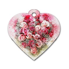 Flowers 2548756 1920 Dog Tag Heart (one Side) by vintage2030