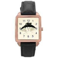 Vintage 2517502 1920 Rose Gold Leather Watch  by vintage2030