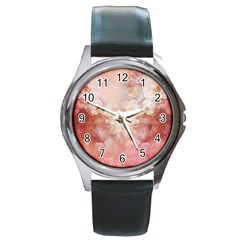 Floral 2555372 960 720 Round Metal Watch by vintage2030