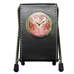 Floral 2555372 960 720 Pen Holder Desk Clock by vintage2030