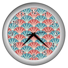 Seamless Patter 2284483 1280 Wall Clock (silver) by vintage2030