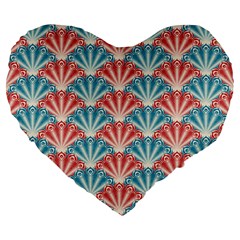 Seamless Patter 2284483 1280 Large 19  Premium Flano Heart Shape Cushions by vintage2030